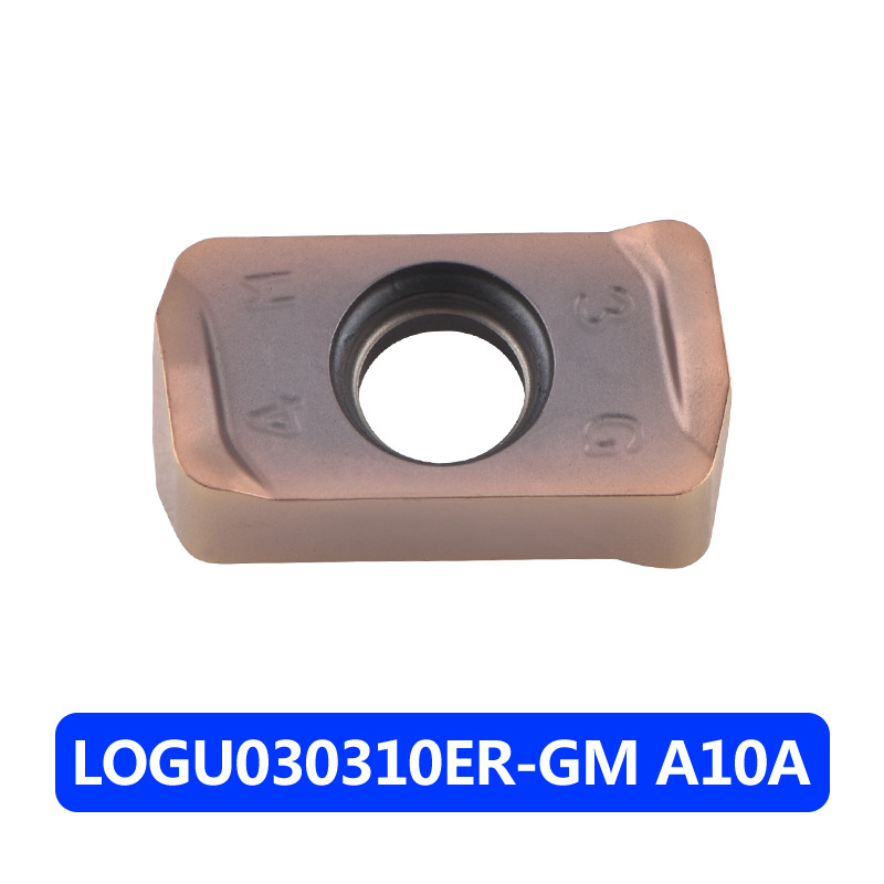 Fast feed cutting of CNC milling inserts for double-sided rough machining of LOGU030310ER-GM stainless steel of the same type as porcelain details Picture