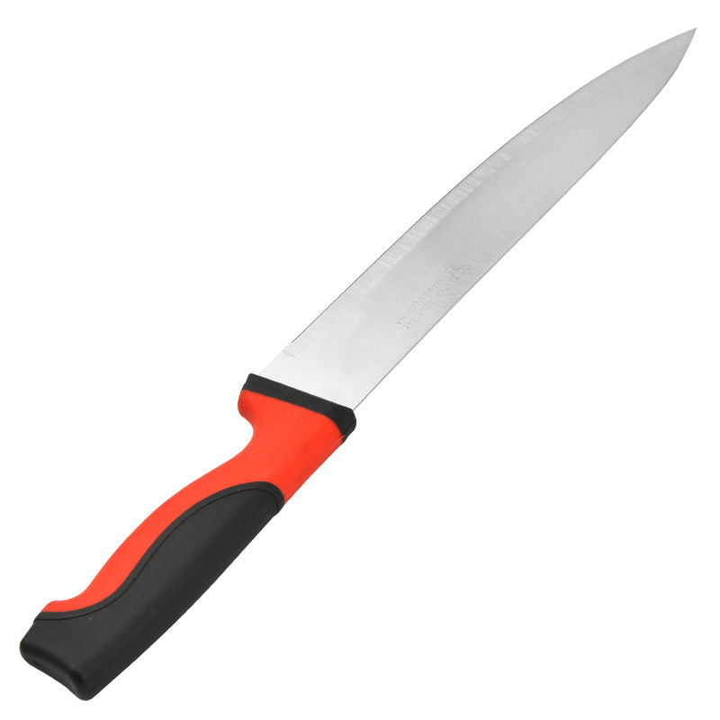 Wholesale stainless steel kitchen knives, double-color handle chef knives, multi-purpose knives, household fruit knives and peelers from the manufacturer Specification drawing