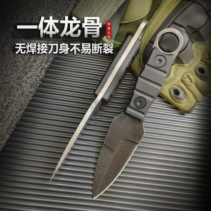 In-stock products: Black thorn outdoor one-piece keel high-hardness knives, wild survival knives, short knives, and fruit knives Application Scenario