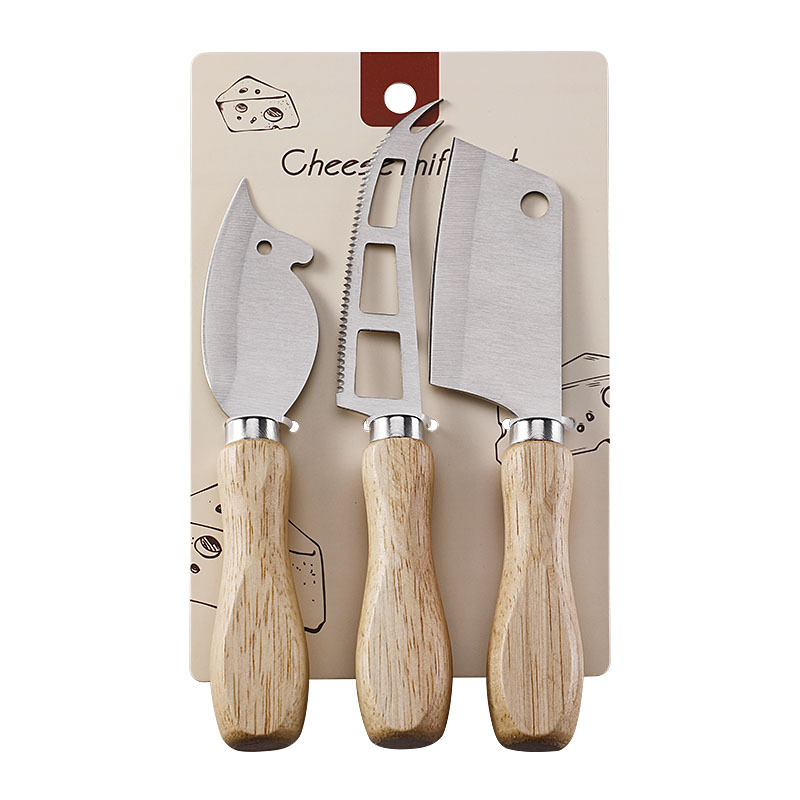Cross-border stock rubber wooden-handled cheese knife, grandma's cheese knife, cute mouse knife, steak knife, mini kitchen knife details Picture