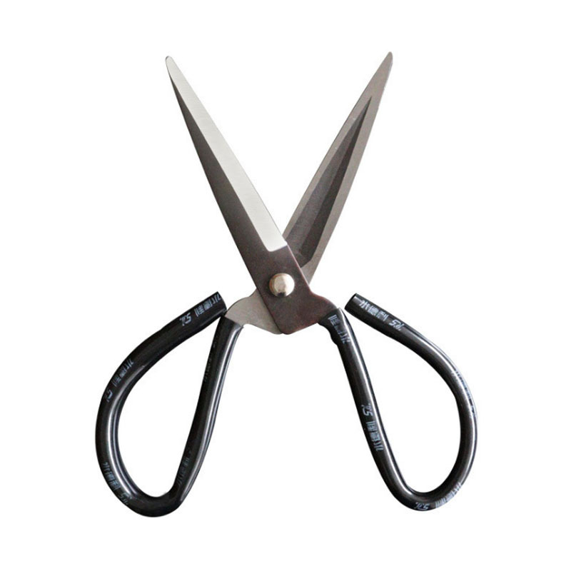Kitchen knife King scissors, tube handle, carbon steel anti-rust scissors, pointed head, large head, paper-cutting scissors, household, industrial and civilian scissors Application Scenario