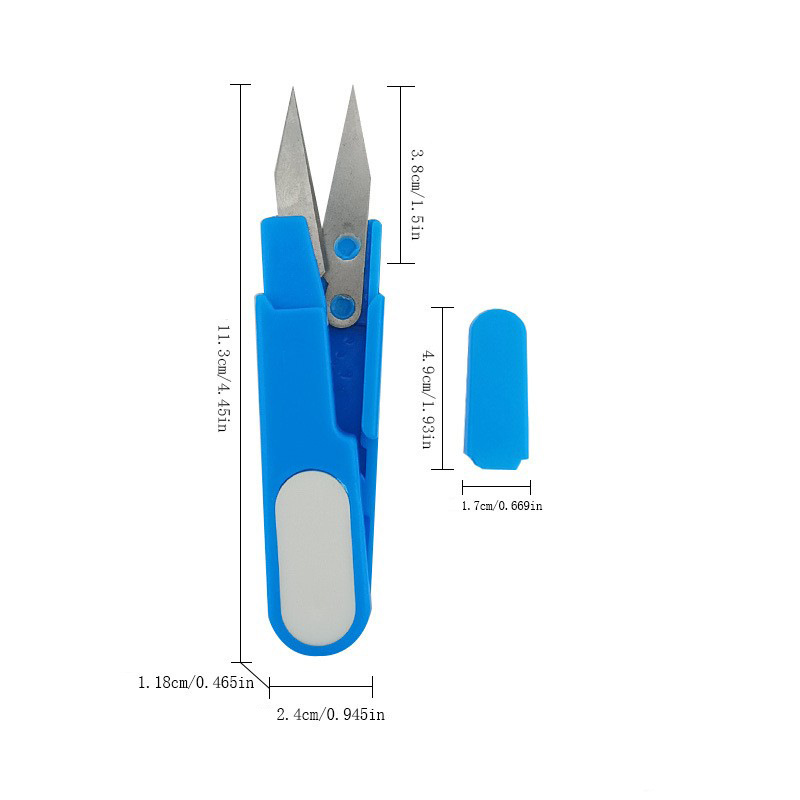 Creative home U-shaped fishing line scissors with lid, small scissors, fishing line scissors, lead shears, cap yarn scissors undefined