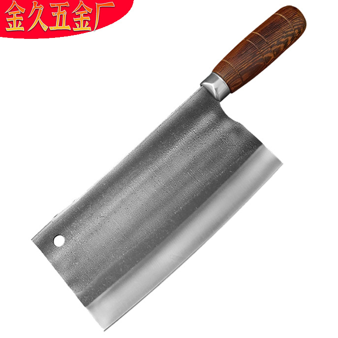 Forged thick-backed large V-shaped blade gradually thinning kitchen knife, chopping knife, hand knife, hotel kitchen knife, commercial knife, chicken, fish and meat chopping knife full figure