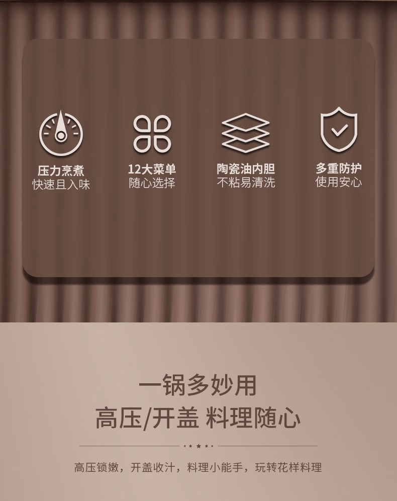 批发包邮！大宇DAEWOO智能电压力锅4L多功能煮饭煲汤DYYL-4L13详情2