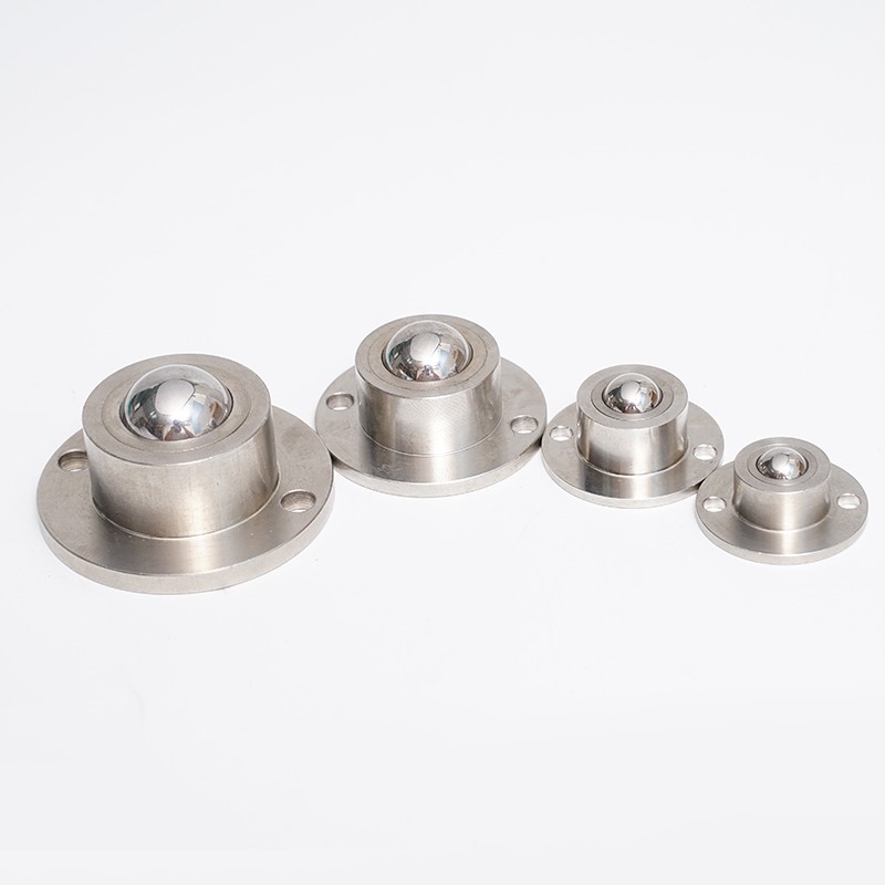 Factory direct sales of stainless steel universal ball bull's eye bearing flange type steel ball roller BCHF27/30/39/48 details Picture