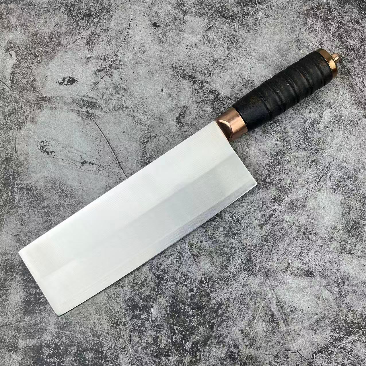 Solid wood stainless steel sashimi knife, chef's special slicing knife, hotel professional duck and roast duck slicing skin, multi-purpose kitchen knife Specification drawing