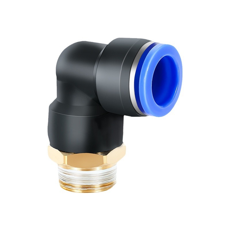 PL Pneumatic air pipe quick right-angle joint quick plug threaded elbow cylinder 4/6/8/10-M5/01/02/03 Item Picture