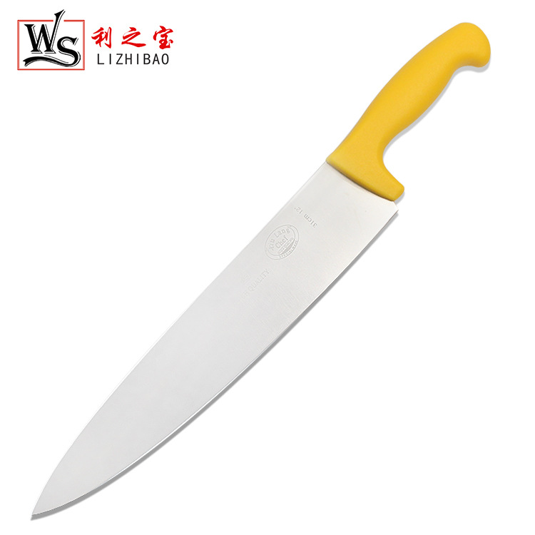 Colored handle splitters, hotel kitchen color splitters, chef's knives, head chef's knives, commercial ox knives for meat slicing, Western-style kitchen knives details Picture