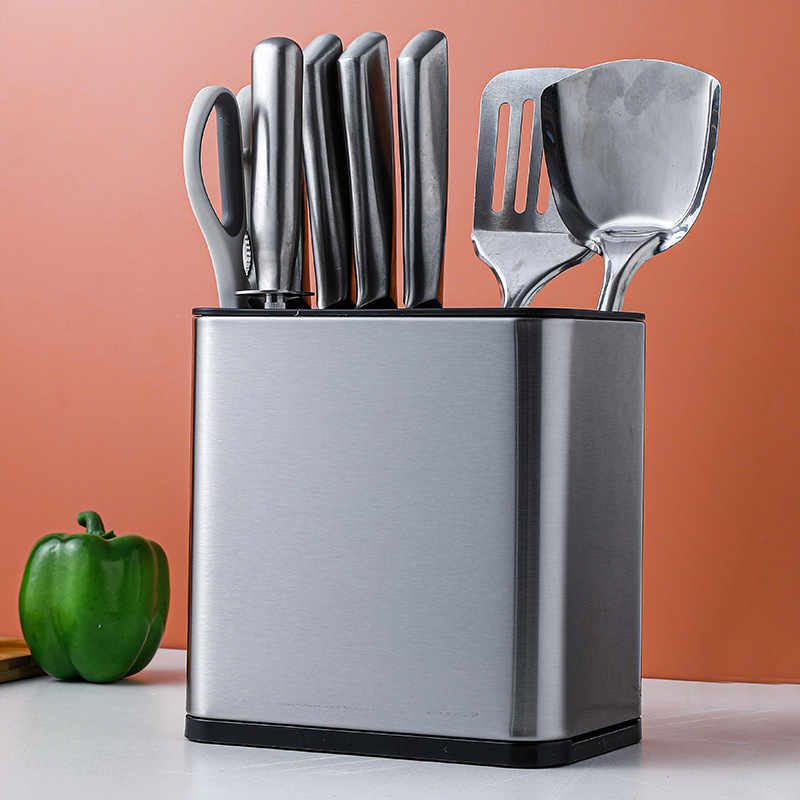 Manufacturer's stainless steel knife rack, knife seat, anti-mold cage, integrated kitchenware, household knife storage, multi-functional kitchen knife holder Specification drawing