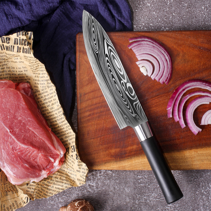 The multi-purpose fruit knife from Malaysia, a sharp kitchen knife that doesn't require grinding, can be sharpened for cutting watermelons, and a commercial knife for street vending full figure
