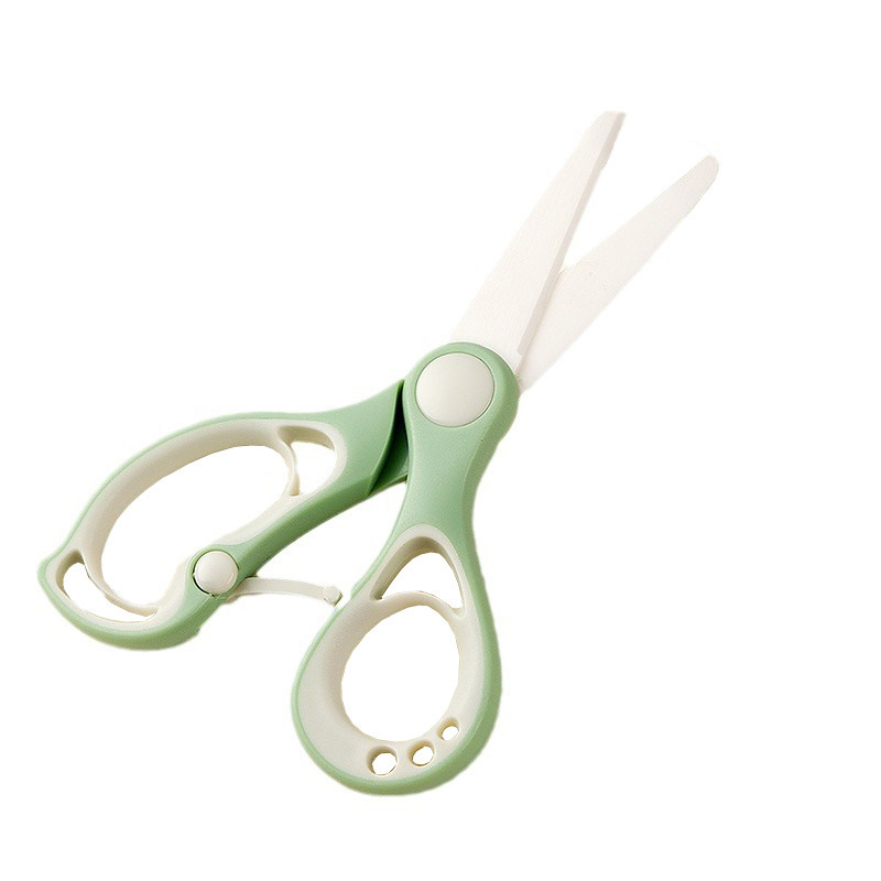 Ceramic baby food scissors for infants and children, portable meat and noodle cutters, kitchenware special ceramic scissors Item Picture