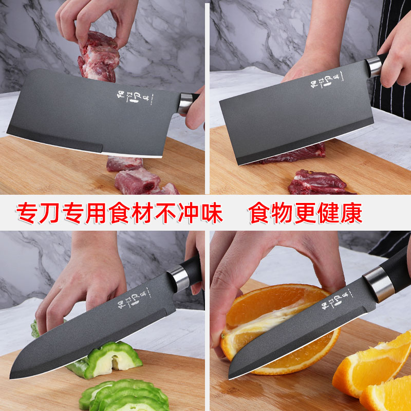 A complete set of anti-rust knives, including kitchen knives, bone knives, fruit knives, and two sets of household kitchen knives and cutting boards Application Scenario