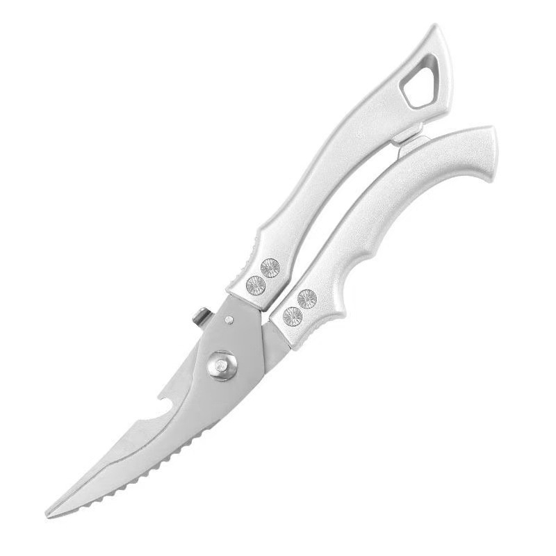 Stainless steel scissors for the kitchen, multi-functional kitchen scissors for cutting meat bones, killing fish, and powerful chicken bones Item Picture