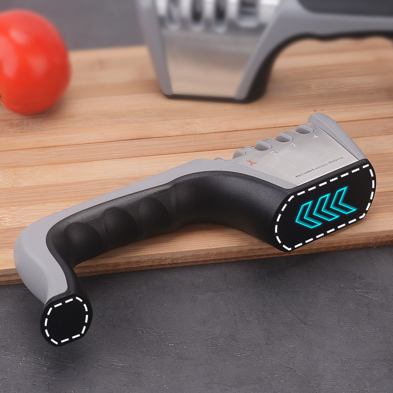 Amazon supply multi-purpose four-stage knife sharpener for sharpening kitchen knives, quick knife sharpening, manual export quality scissors sharpening details Picture