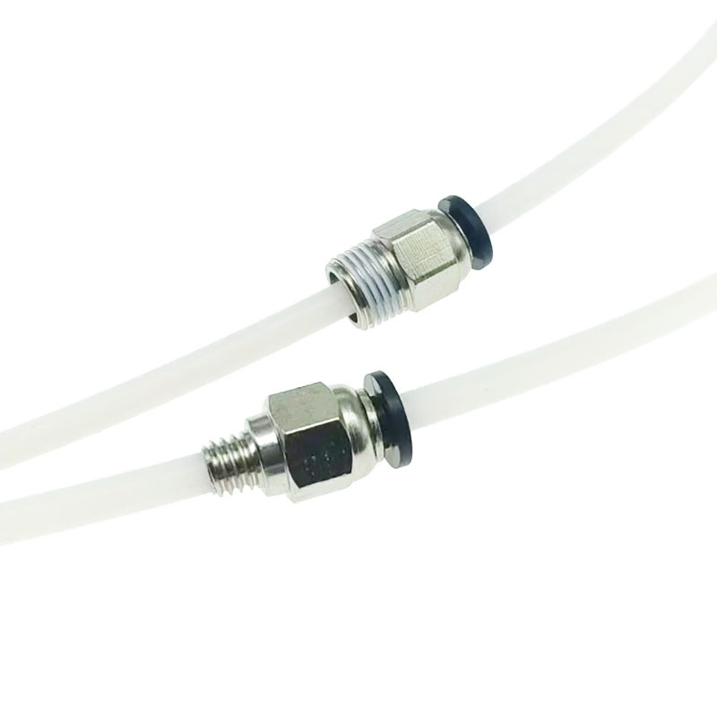 The PC4-M6 through-hole PC4-01 feeding port of the 3D printer feeding air pipe joint is a straight-through pneumatic joint Item Picture