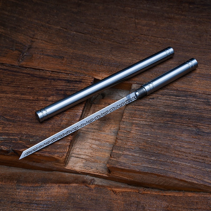 Mini stainless steel tea needle, household steak, hand-held meat knife, camping portable fruit knife, peeler knife Specification drawing
