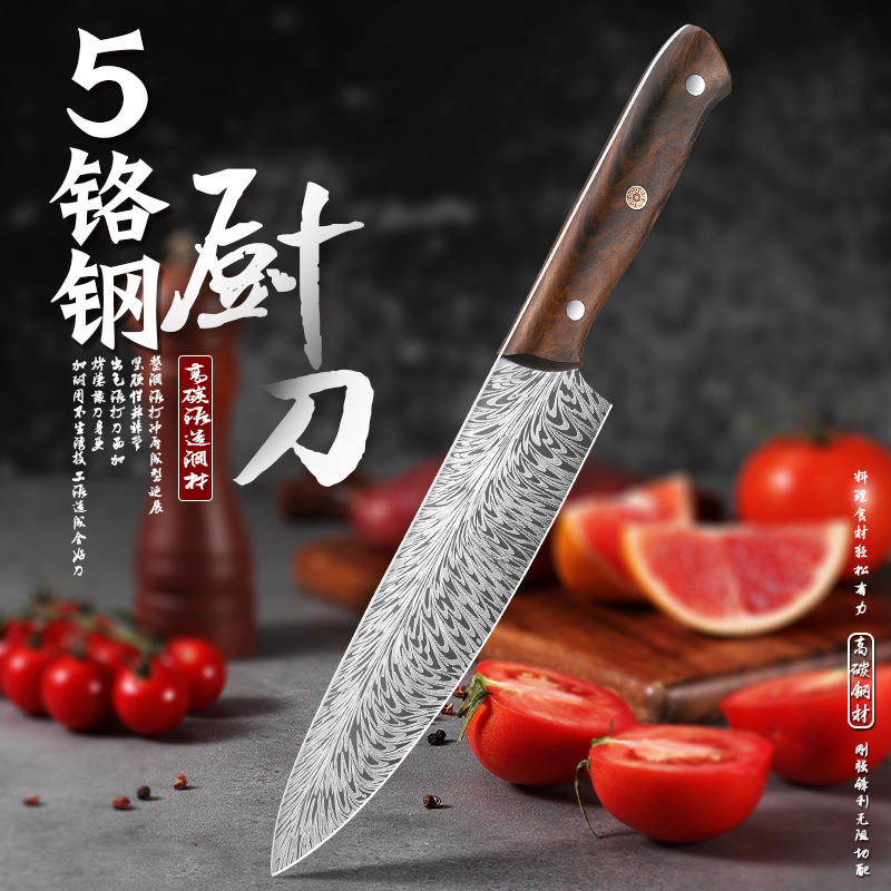 Factory direct sales, foreign trade Western-style chef knives, chef knives, fish sushi ingredients, fish slices, sashimi knives, household knives Application Scenario