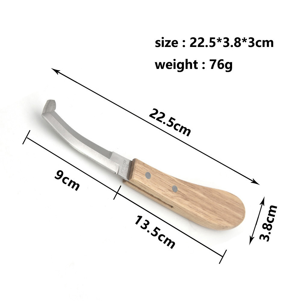 Horse, cow and sheep hoof trimming knife, durable double-edged hoof trimming knife for horse toes, a perfect tool for trimming straight hooves details Picture