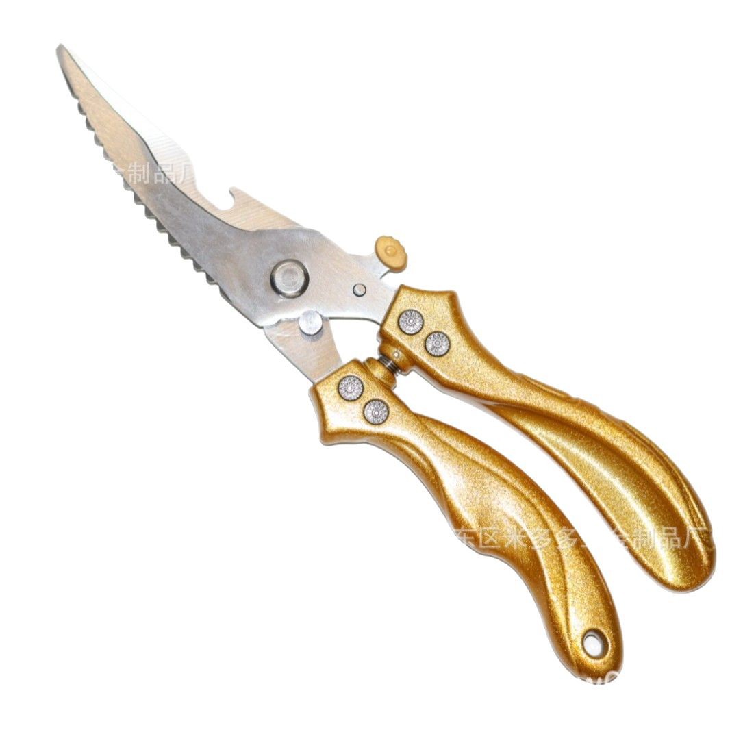 New powerful chicken bone scissors, stainless steel multi-functional household food kitchen scissors Item Picture