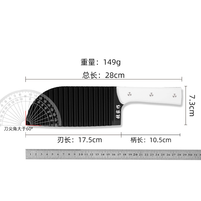 Stainless steel sharp potato cutter, household wavy pattern cutter for wolf-tooth French fries, dormitory kitchen slicing knife Application Scenario