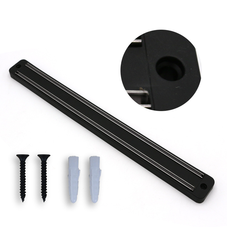 Plastic magnetic knife rack, magnetic tool rack, wall-mounted magnetic kitchen knife rack, creative kitchen storage rack Application Scenario