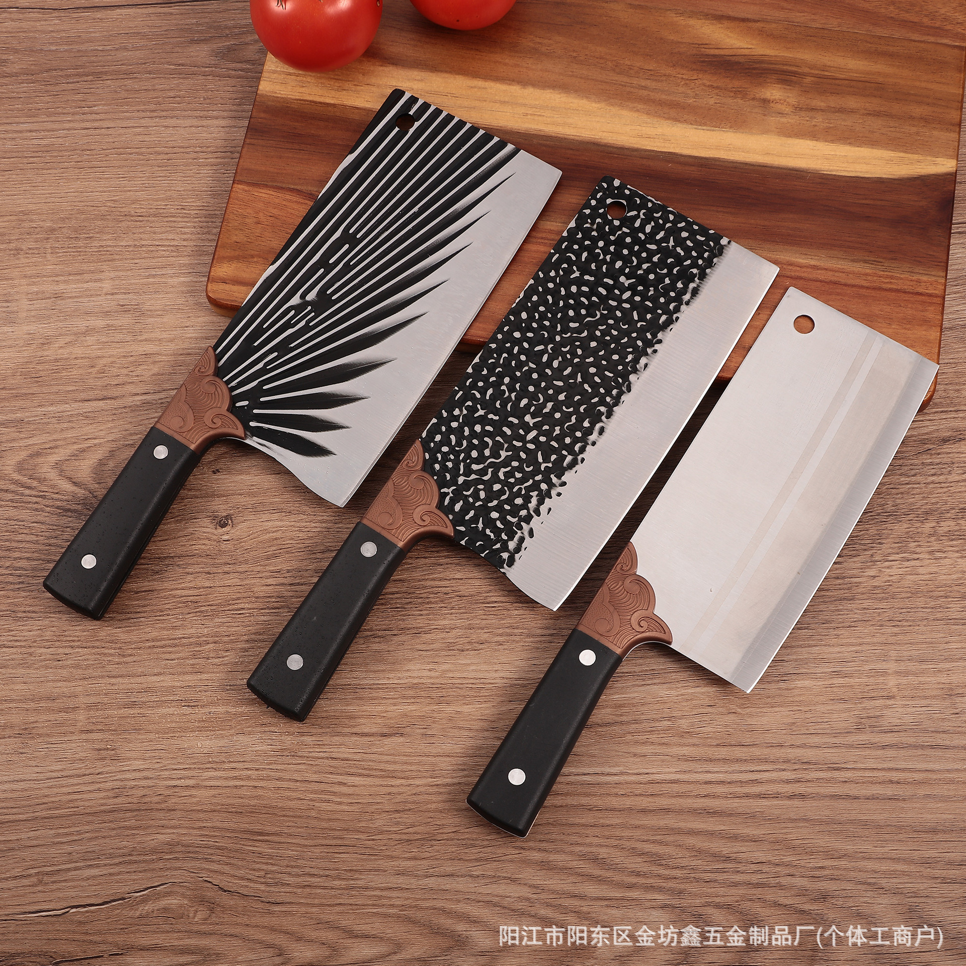 Forged dragon head and dragon scale anti-slip handle sharp kitchen knife, household dual-purpose chopping and cutting stainless steel slicing knife, slaughtering and meat slicing knife details Picture