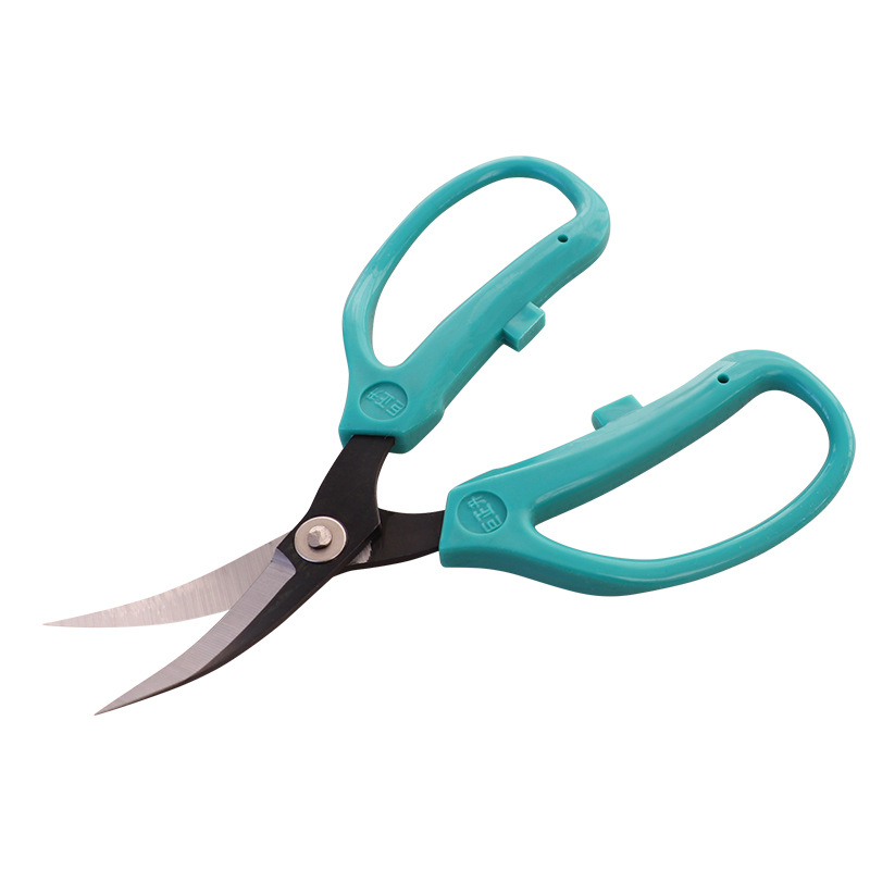 Carbon steel elbow scissors with upturned heads for edge trimming, bending scissors for trimming large bottom edges of shoe materials, industrial elbow leather scissors Item Picture