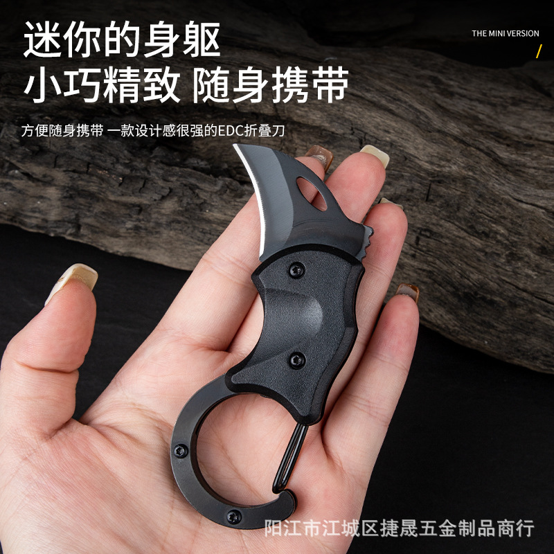 Factory wholesale new outdoor mini mountaineering fox knife, outdoor portable multi-functional EDC folding knife Application Scenario