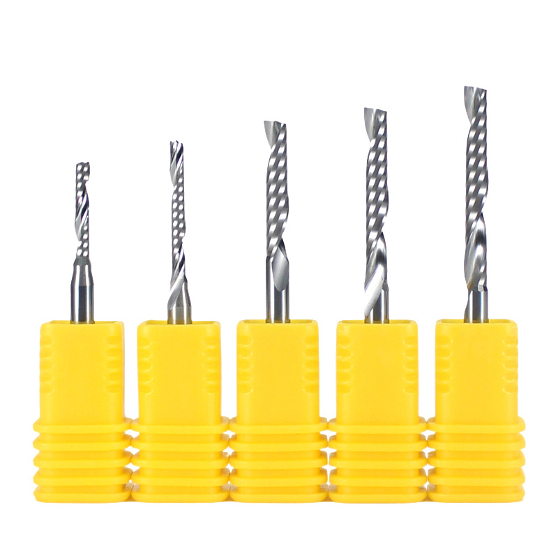 3.175/4/6/8/10/12mm 5A single-edge milling cutter, tungsten steel CNC tool, engraving tool, single-edge helical milling cutter Item Picture