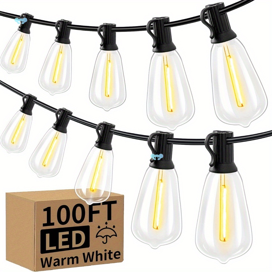 50 FT Outdoor String Lights FAll proof Patio Lights With17+ full figure