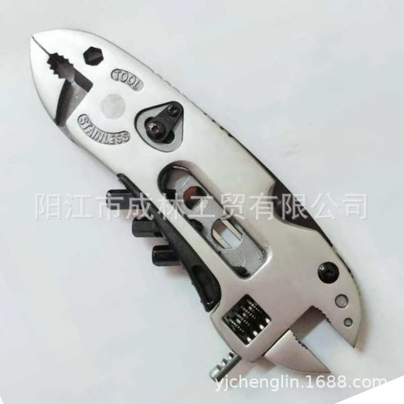 Multi-functional wrench pliers, outdoor camping and mountain climbing self-defense knife, multi-purpose tool folding outdoor pliers Specification drawing