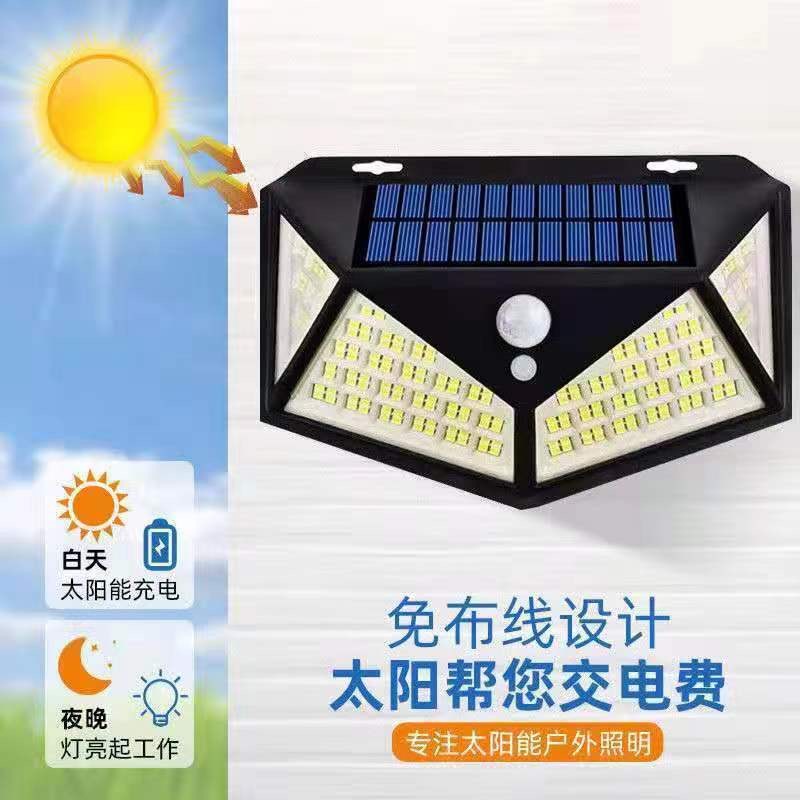 Cross-border solar outdoor lamps, household garden fence wall lamps, waterproof courtyard lamps, human-sensing landscape lighting lamps details Picture