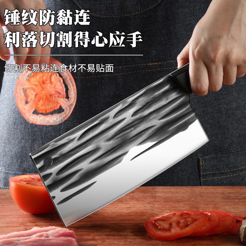 Yangjiang kitchen knives, household chopping and cutting dual-purpose knives, kitchen slicing and cutting knives, chef's special forging and street stall bone chopping knives Specification drawing