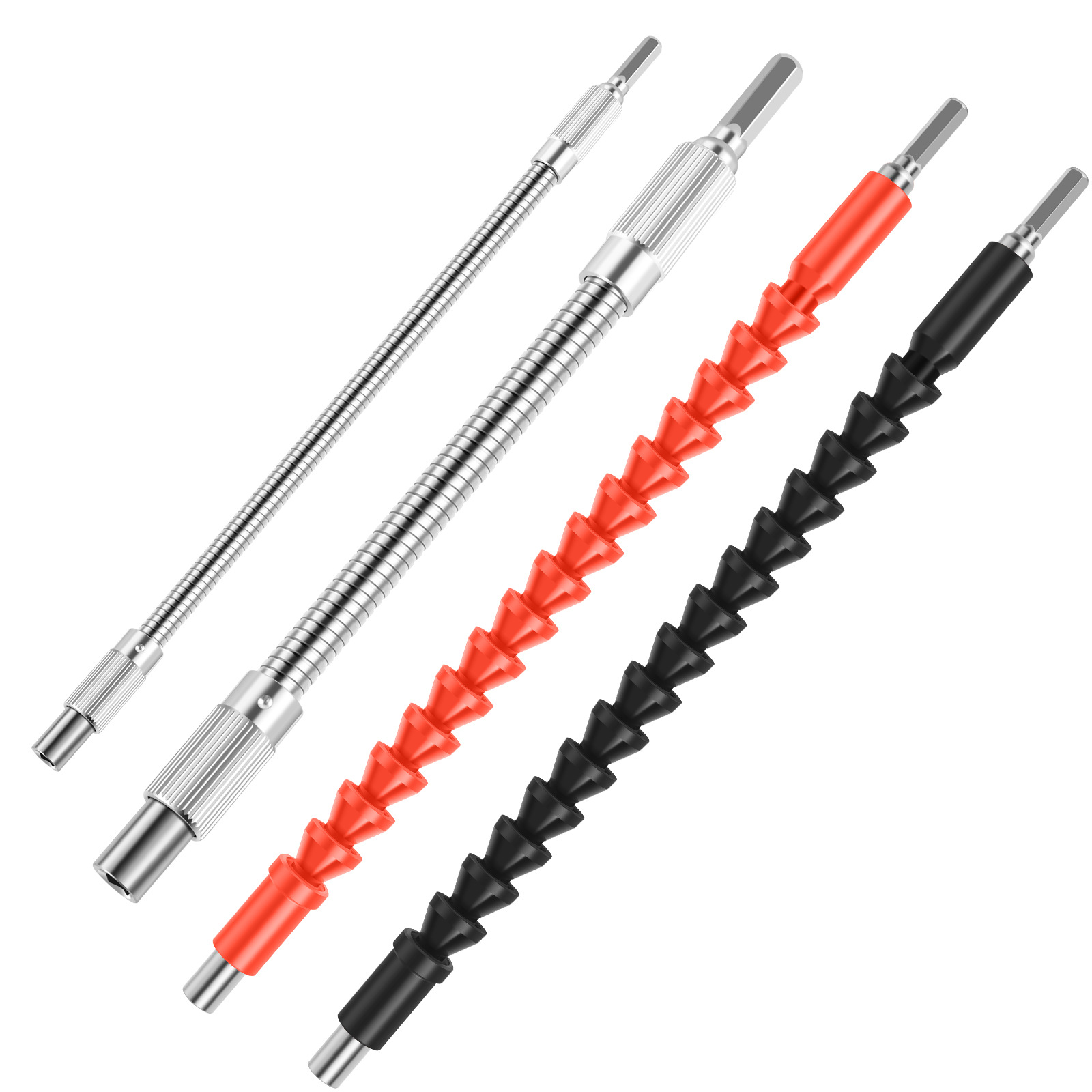 295mm flexible shaft, hexagonal handle, black universal flexible shaft, screwdriver bit, electric drill, electric screwdriver bit connection extension rod undefined
