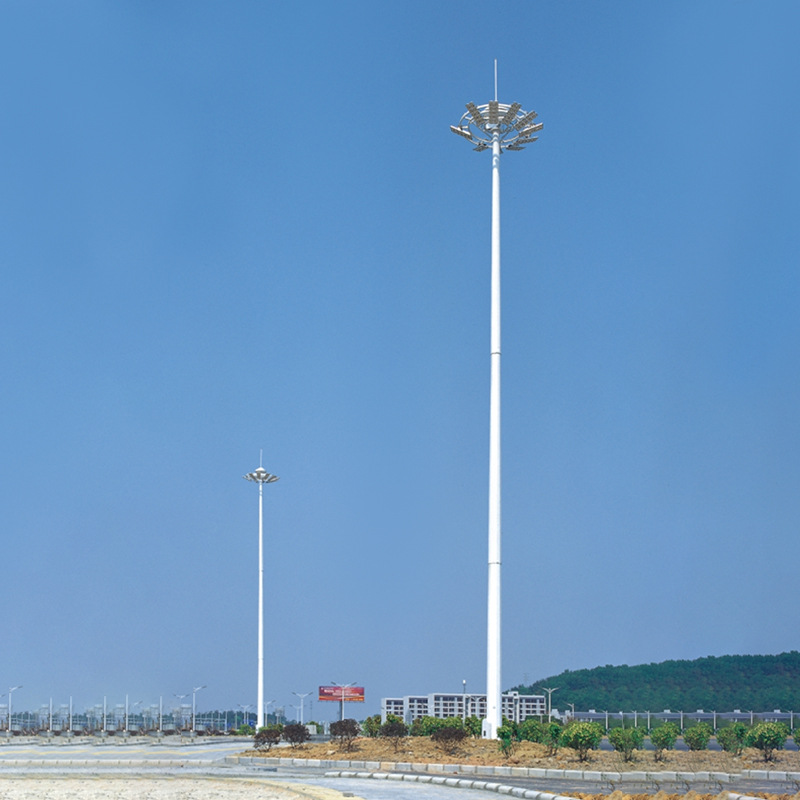 15-meter, 20-meter, 30-meter high mast lights, medium mast lights for football fields and basketball courts, municipal engineering lifting LED street lamp manufacturers Specification drawing