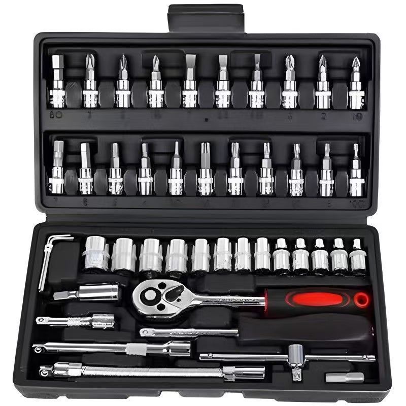 46-piece set socket wrench Quick Little Fly car repair tool, car repair screwdriver tool undefined