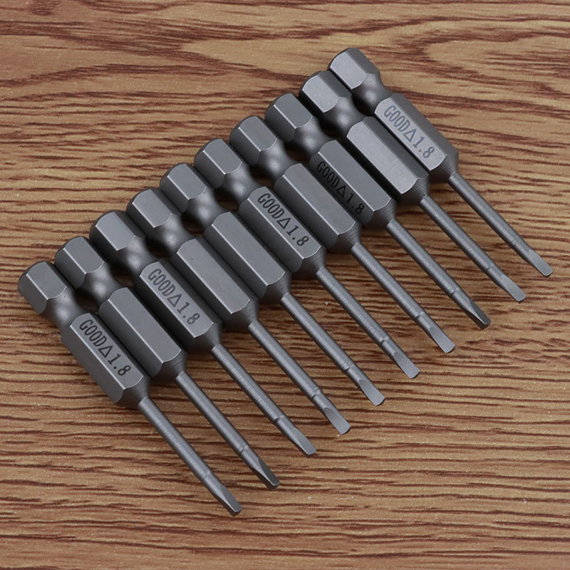 GOOD SH1/4*50*2.5*25*1.8 triangular screwdriver bit, screwdriver head S2 steel Specification drawing