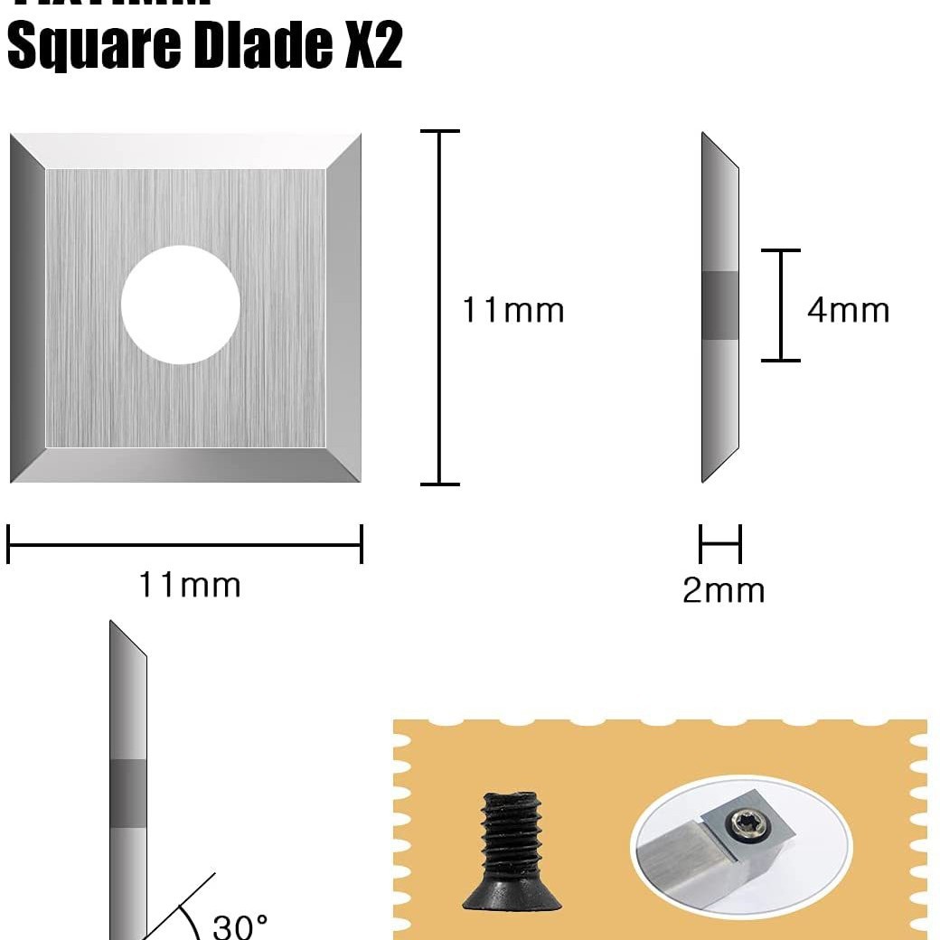 Woodworking turning blades, disposable handheld wood rotary blades, tungsten-titanium hard alloy blades, DIY self-made turning tools Application Scenario