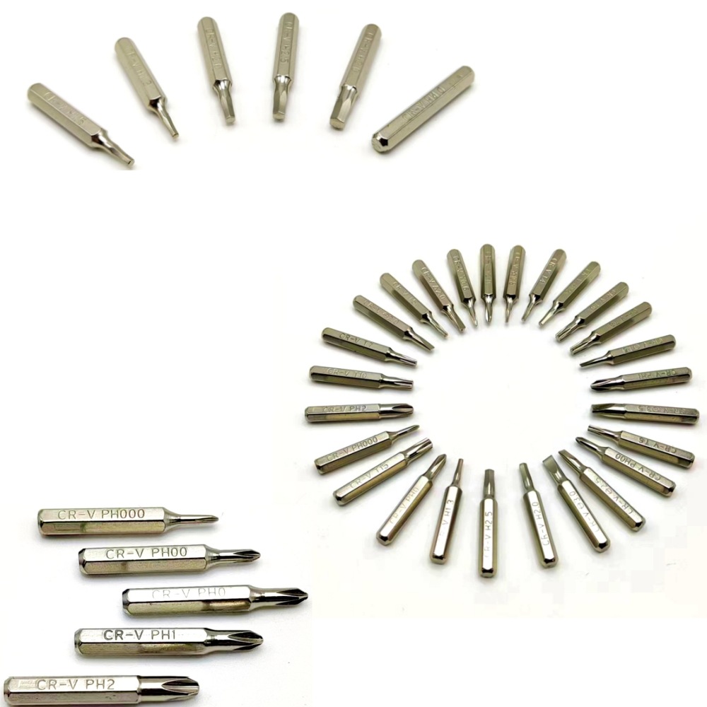 H4*28mm screwdrivers with holes, plum blossom cross, hexagonal and triangular bits, CR-V hardware tools Item Picture