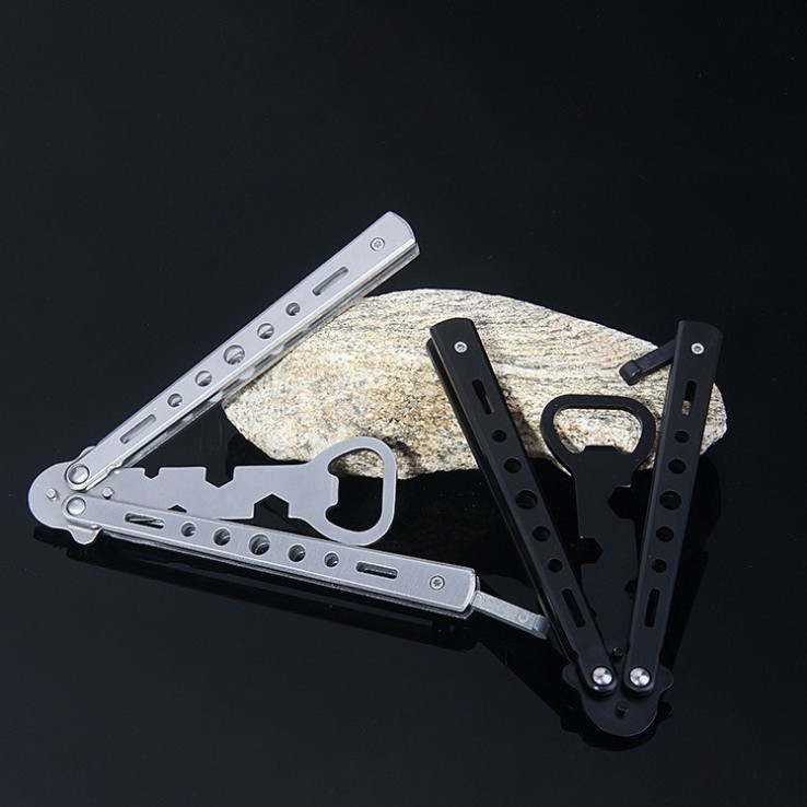 Butterfly knife beginner practice tool knife Butterfly bottle opener swing knife C-31 swing knife multi-functional screwdriver practice Application Scenario