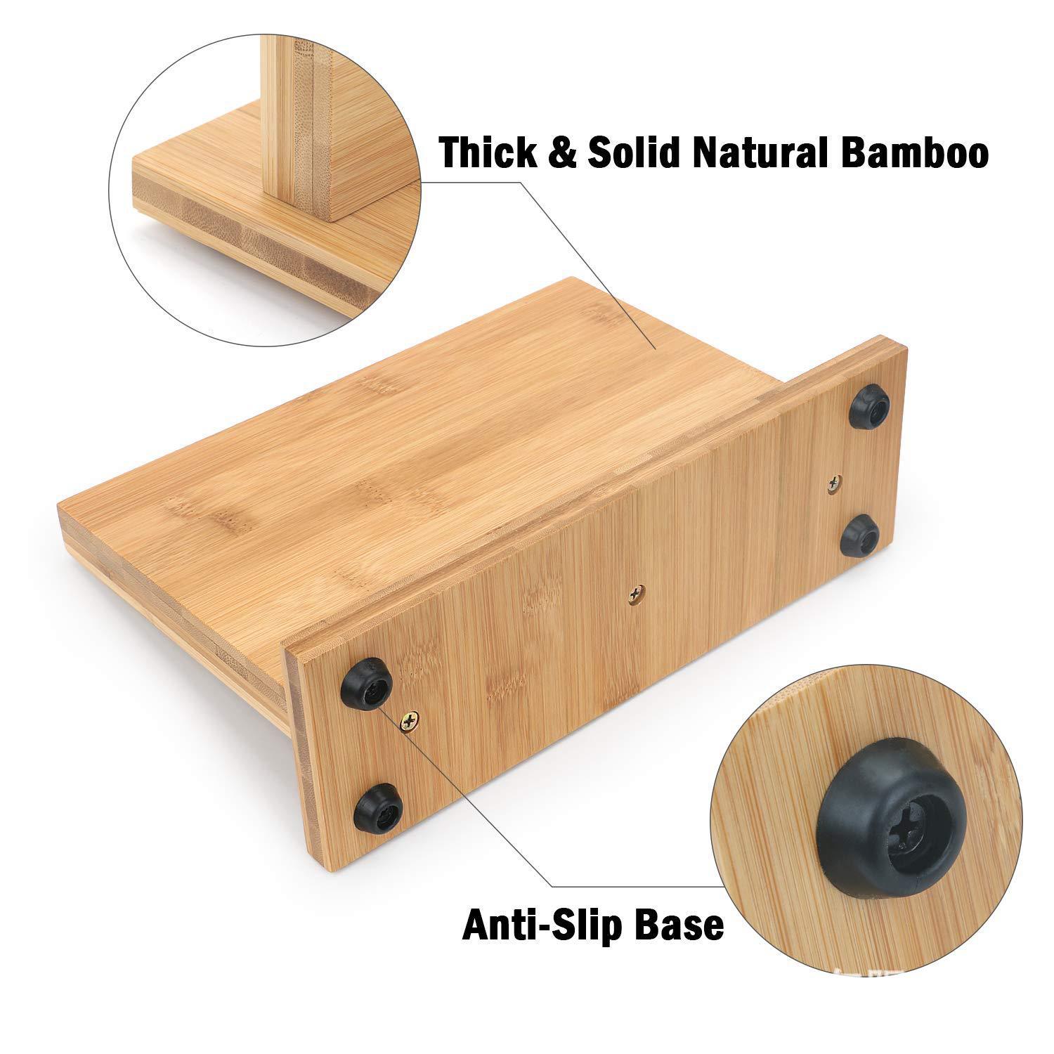 Household kitchen wooden knife rack, multi-purpose desktop storage, creative magnetic bamboo and wood knife holder wholesale Application Scenario