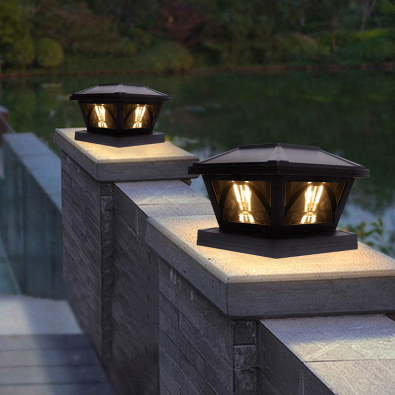 The manufacturer supplies villa fence lights, courtyard landscape lights, solar column head lights and outdoor waterproof led column lights Specification drawing