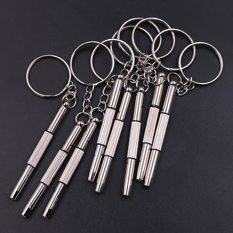 Portable multi-functional glasses screwdriver, three-in-one small screwdriver, a three-in-one repair tool for glasses, watches and mobile phones Application Scenario