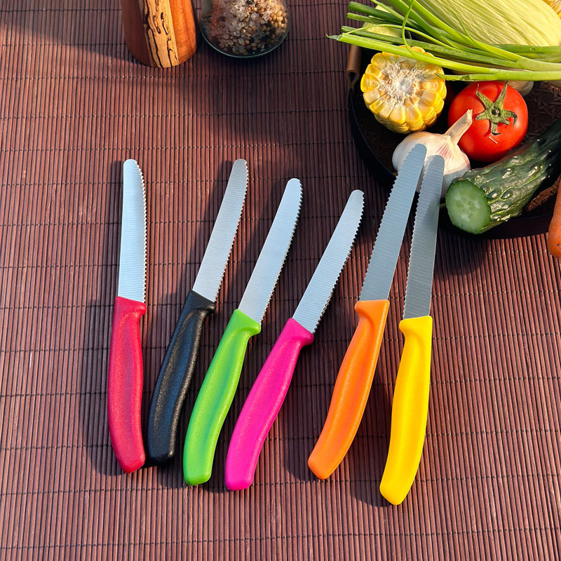 Exclusive Amazon cross-border steak knife, dessert knife, fruit knife, tomato knife, beveled grinding and cutting edge, sharp and durable details Picture
