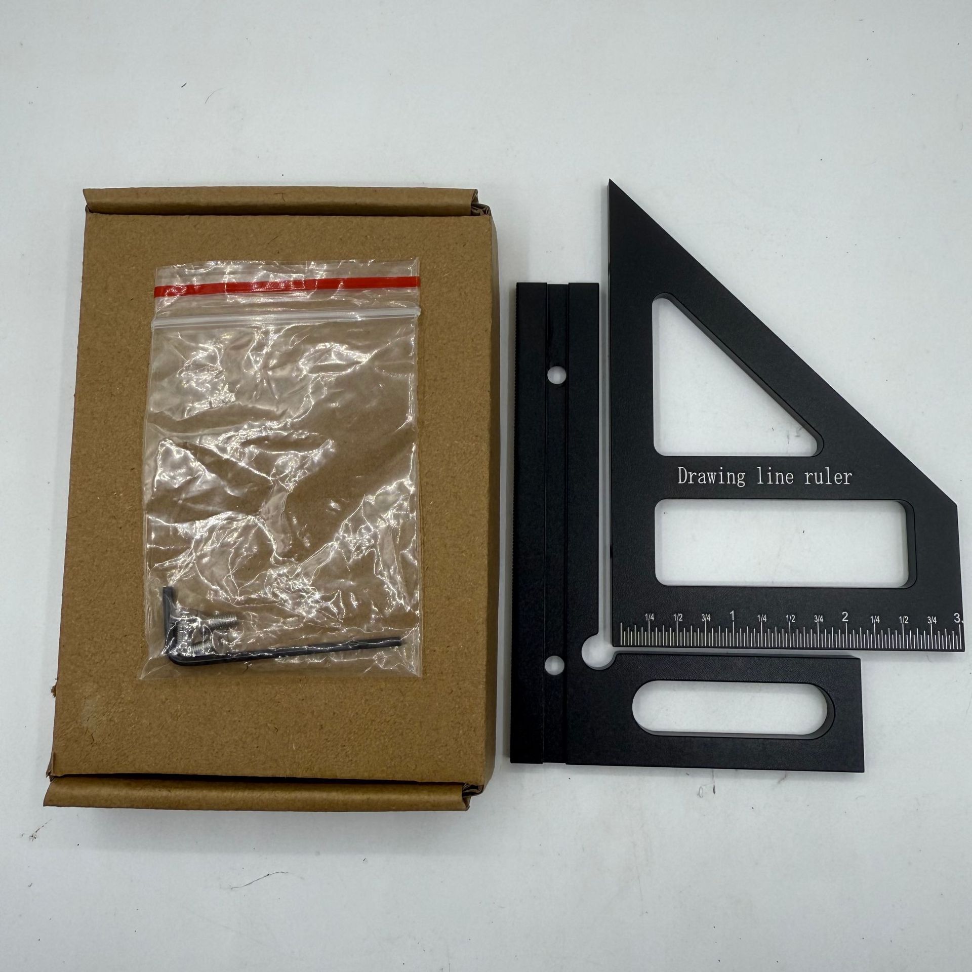 Multi-functional right Angle square, woodworking marking ruler, right Angle square, set square, woodworking aluminum alloy marking tool undefined