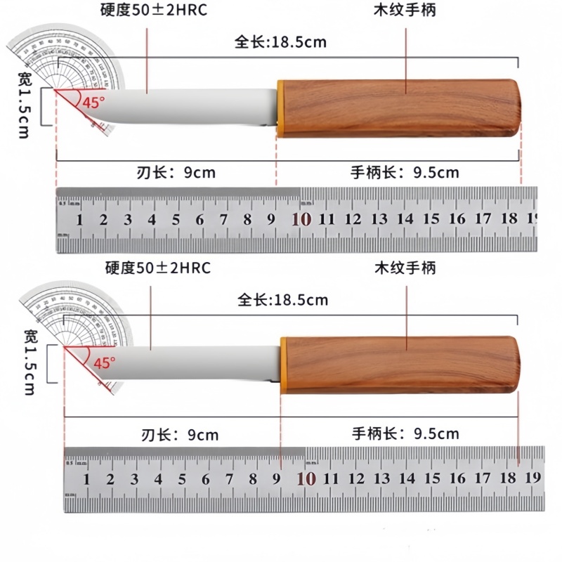 New household dragon and phoenix mandarin duck knife, plastic-handled fruit knife, sharp portable fruit knife, express delivery knife, barbecue and meat knife Application Scenario