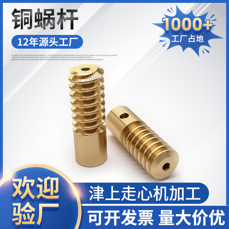 The manufacturer has in stock of hardware parts and accessories for reducers, motors, worm gears, and CNC lathe processing of copper worm gears full figure