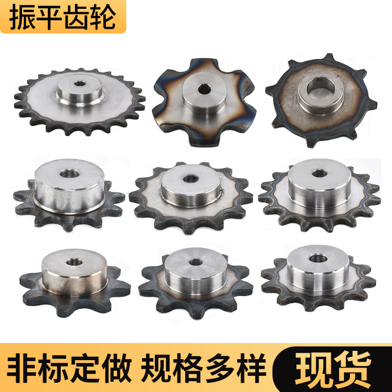 The manufacturer supplies large-pitch sprockets, double-pitch large sprocket gears, stainless steel transmission gears, and double-row sprockets full figure