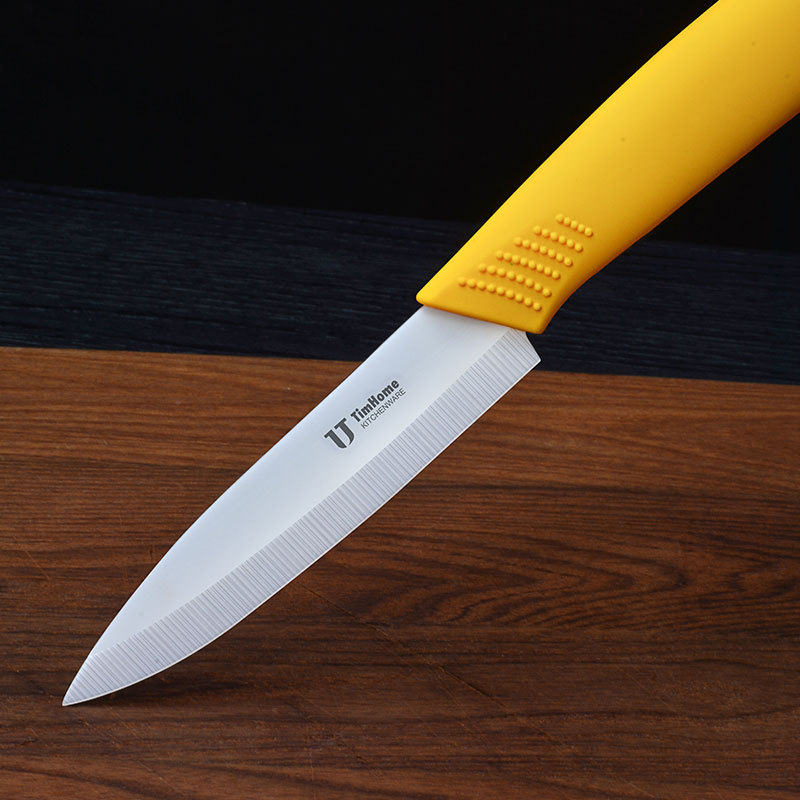 Factory stock: 4-inch ceramic single multi-purpose knife, sharp ceramic fruit knife, kitchen knife with knife sleeve details Picture