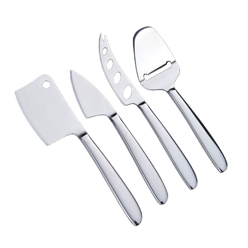 Stainless steel cheese slicer, cheese knife, butter cheese scraper, spatula, pointed double-fork narrow-edge knife, baking tool Item Picture
